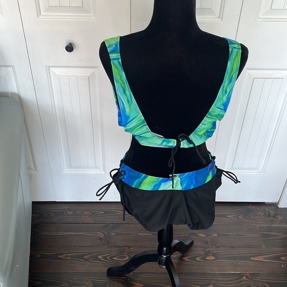 ENJOYW Push Up Wrap Cross Bra Briefs Bathing Suit Swimsuit Bikini Set - Picture 3 of 4